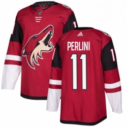 Mens Adidas Arizona Coyotes 11 Brendan Perlini Authentic Burgundy Red Home NHL Jersey 