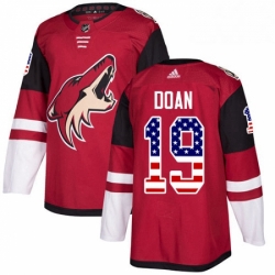 Mens Adidas Arizona Coyotes 19 Shane Doan Authentic Red USA Flag Fashion NHL Jersey 