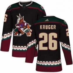 Mens Adidas Arizona Coyotes 26 Marcus Kruger Premier Black Alternate NHL Jersey 