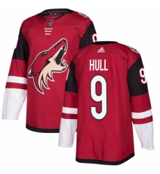 Youth Adidas Arizona Coyotes 9 Bobby Hull Authentic Burgundy Red Home NHL Jersey 