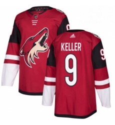 Youth Adidas Arizona Coyotes 9 Clayton Keller Premier Burgundy Red Home NHL Jersey 