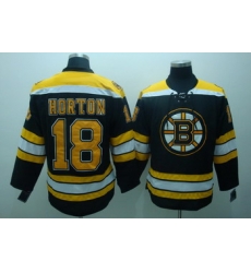 Boston Bruins 18 Nathan Horton Black Jerseys