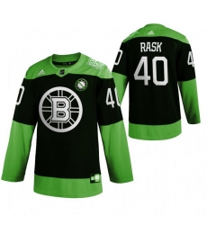 Men Boston Bruins 40 Tuukka Rask Green 2020 Adidas Jersey