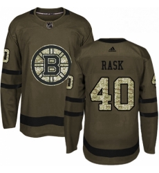 Mens Adidas Boston Bruins 40 Tuukka Rask Premier Green Salute to Service NHL Jersey 