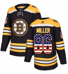 Youth Adidas Boston Bruins 86 Kevan Miller Authentic Black USA Flag Fashion NHL Jersey 