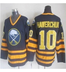 Buffalo Sabres #10 Dale Hawerchuk Navy Blue CCM Throwback Stitched NHL Jersey