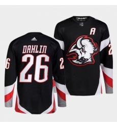 Men Buffalo Sabres 26 Rasmus Dahlinl 2022 23 Black Stitched Jersey