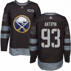 Mens Adidas Buffalo Sabres 93 Victor Antipin Authentic Black 1917 2017 100th Anniversary NHL Jersey 