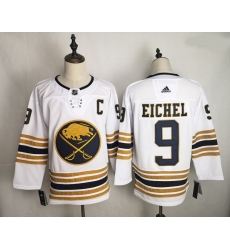 Sabres 9 Jack Eichel White 50th Anniversary Adidas Jersey