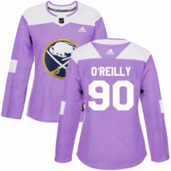 Womens Adidas Buffalo Sabres 90 Ryan OReilly Authentic Purple Fights Cancer Practice NHL Jersey 