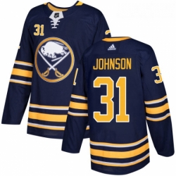 Youth Adidas Buffalo Sabres 31 Chad Johnson Premier Navy Blue Home NHL Jersey 