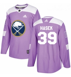 Youth Adidas Buffalo Sabres 39 Dominik Hasek Authentic Purple Fights Cancer Practice NHL Jersey 