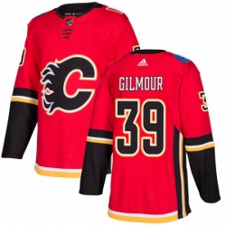 Mens Adidas Calgary Flames 39 Doug Gilmour Authentic Red Home NHL Jersey 