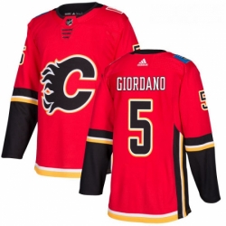 Youth Adidas Calgary Flames 5 Mark Giordano Authentic Red Home NHL Jersey 