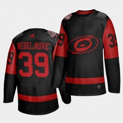 Carolina Hurricanes 39 Alex Nedeljkovic Black Men 2021 Stadium Series Outdoor Game Jersey