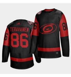 Carolina Hurricanes 86 Teuvo Teravainen Black Men 2021 Stadium Series Outdoor Game Jersey