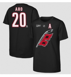 Men Carolina Hurricanes 20 Sebastian Aho Outerstuff Black 2026 Stanley Cup Final Name Number T Shirt Men Carolina Hurricanes 20 Sebastian Aho Outerstuff Black 2026 Stanley Cup Final Name Number T Shirt