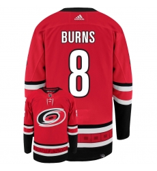 Men Carolina Hurricanes 8 Brent Burns Red Stitched Jersey