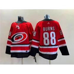 Men Carolina Hurricanes 88 Brent Burns Red Stitched Jersey