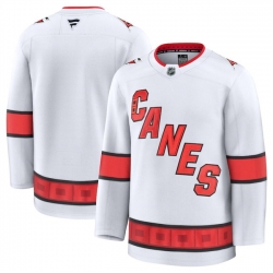 Men Carolina Hurricanes Blank White 2024 25 Away Stitched Hockey Jersey