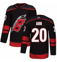 Mens Adidas Carolina Hurricanes 20 Sebastian Aho Authentic Black Alternate NHL Jersey 