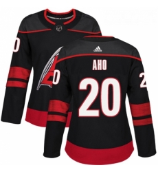 Womens Adidas Carolina Hurricanes 20 Sebastian Aho Premier Black Alternate NHL Jersey 