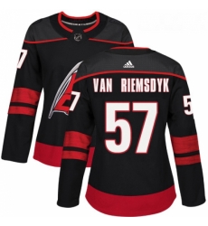 Womens Adidas Carolina Hurricanes 57 Trevor Van Riemsdyk Premier Black Alternate NHL Jersey 