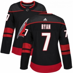 Womens Adidas Carolina Hurricanes 7 Derek Ryan Premier Black Alternate NHL Jersey 