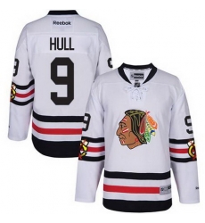 Blackhawks #9 Bobby Hull White 2017 Winter Classic Stitched NHL Jersey