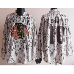 Chicago Blackhawks 10 Patrick Sharp White Camo NHL Jerseys