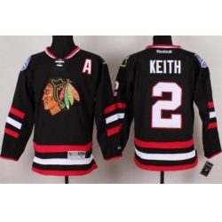 Chicago Blackhawks 2 Duncan Keith Black 2014 Stadium Series NHL Jersey A PATCH