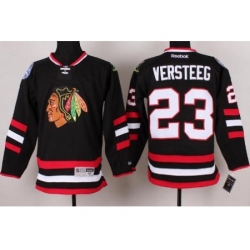 Chicago Blackhawks 23 Kris Versteeg Black 2014 Stadium Series NHL Jersey A PATCH