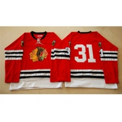 Chicago Blackhawks #31 Antti Raanta Red Mitchell And Ness 1960-61 Stitched NHL Jersey