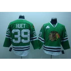 Chicago Blackhawks 39 HUET jersey green