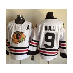 Chicago Blackhawks  #9 Bobby Hull White CCM Throwback Stitched NHL Jersey