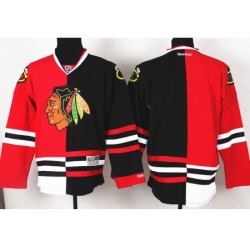 Chicago Blackhawks Blank Black Red Split NHL Jerseys