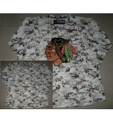 Chicago Blackhawks Blank White Camo NHL Jerseys