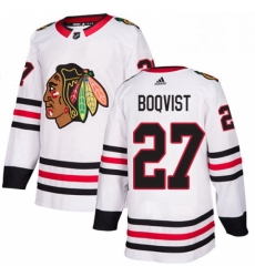 Mens Adidas Chicago Blackhawks 27 Adam Boqvist Authentic White Away NHL Jersey 