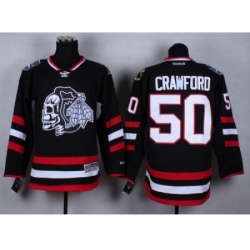 NHL Chicago Blackhawks #50 Corey Crawford Stitched black jersey[2014 new]