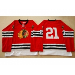 NHL Mitchell And Ness 1960-61 Chicago Blackhawks #21 Noname red Throwback jerseys