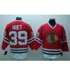 RBK Chicago Blackhawks #39 HUET jersey red