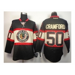 nhl jerseys chicago blackhawks #50 crawford black third edition