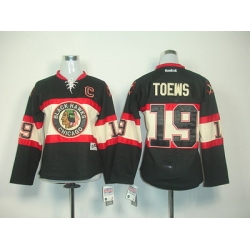 Women Chicago Blackhawks #19 TOEWS WINTER CLASSIC Black