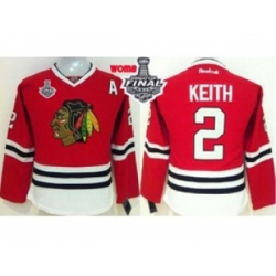 women nhl jerseys chicago blackhawks #2 keith red[2015 stanley cup][patch A]