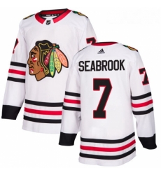 Youth Adidas Chicago Blackhawks 7 Brent Seabrook Authentic White Away NHL Jersey 