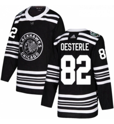 Youth Adidas Chicago Blackhawks 82 Jordan Oesterle Authentic Black 2019 Winter Classic NHL Jersey 