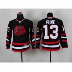 youth nhl jerseys chicago blackhawks #13 punk black[2014 Stadium Series][the skeleton head][punk]