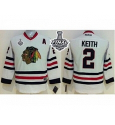 youth nhl jerseys chicago blackhawks #2 keith white[2015 winter classic][patch A]