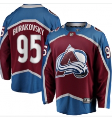 Mens Adidas Colorado Avalanche 95 Andre Burakovsky Burgundy Home Authentic Stitched NHL Jersey