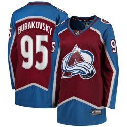 Women Adidas Colorado Avalanche 95 Andre Burakovsky Burgundy Home Authentic Stitched NHL Jersey